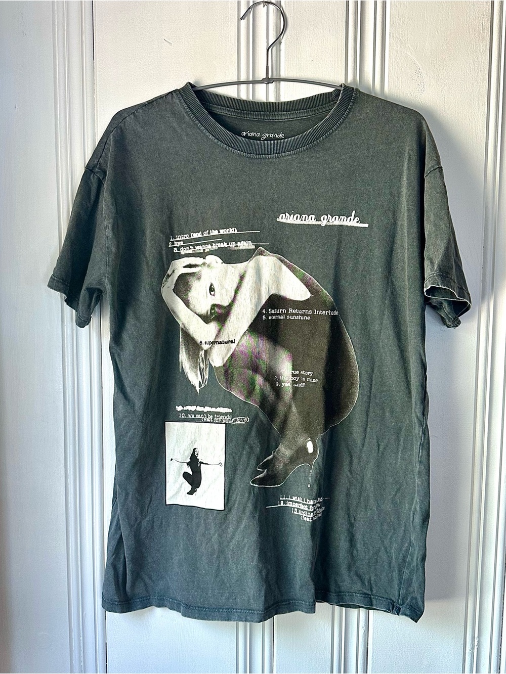 Ariana Grande “eternal sunshine” Album Tee Grey Graphic Tee by Primark